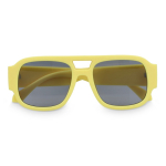 Lunettes de soleil en plastique dur recyclé avec protection UV400 couleur jaune deuxième vue
