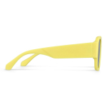 Lunettes de soleil en plastique dur recyclé avec protection UV400 couleur jaune troisième vue