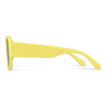 Lunettes de soleil en plastique dur recyclé avec protection UV400 couleur jaune quatrière vue