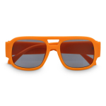 Lunettes de soleil en plastique dur recyclé avec protection UV400 couleur orange deuxième vue