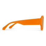 Lunettes de soleil en plastique dur recyclé avec protection UV400 couleur orange troisième vue