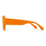 Lunettes de soleil en plastique dur recyclé avec protection UV400 couleur orange quatrière vue
