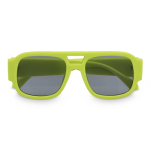 Lunettes de soleil en plastique dur recyclé avec protection UV400 couleur vert lime deuxième vue