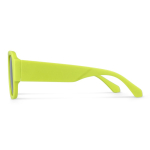 Lunettes de soleil en plastique dur recyclé avec protection UV400 couleur vert lime quatrière vue