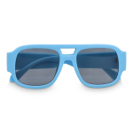Lunettes de soleil en plastique dur recyclé avec protection UV400 couleur bleu ciel deuxième vue