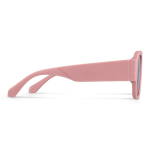 Lunettes de soleil en plastique dur recyclé avec protection UV400 couleur rose pastel troisième vue