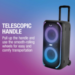 Enceinte à roulettes avec lumières multicolores Fresh'n Rebel 640 W couleur noir huitième vue