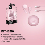 Écouteurs sans fil avec boutons cliquables Fresh'n Rebel Twins Core 2 couleur rose neuvième vue
