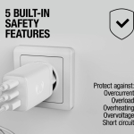 Chargeur rapide avec triple port 1 USB-A et 2 USB-C Fresh'n Rebel 67 W couleur gris clair sixième vue