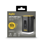 Pompe à air sans fil rechargeable USB-C 3 en 1 avec lumière couleur noir neuvième vue