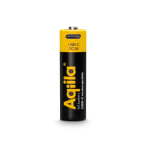 Pack de 4 piles AA rechargeables avec connexion USB-C de 2 000 mAh couleur noir troisième vue