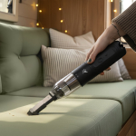 Aspirateur et souffleur sans fil 2 en 1 rechargeable par USB‑C couleur noir troisième vue