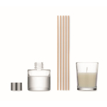 Coffret avec diffuseur en verre et bougie parfumée à la vanille couleur beige cinquième vue