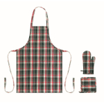 Ensemble de cuisine en coton à carreaux 200 g/m² couleur multicolore