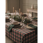 Nappe en coton à carreaux avec 4 serviettes incluses 200 g/m² couleur multicolore vue d'ambiance