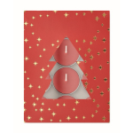 Lot de 12 bougies parfumées à la cannelle dans un coffret de Noël couleur rouge deuxième vue