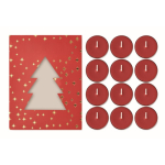 Lot de 12 bougies parfumées à la cannelle dans un coffret de Noël couleur rouge troisième vue