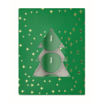 Lot de 12 bougies parfumées à la cannelle dans un coffret de Noël couleur vert deuxième vue