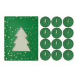 Lot de 12 bougies parfumées à la cannelle dans un coffret de Noël couleur vert troisième vue