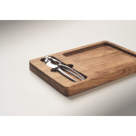 Set casse-noix et assiette en bois d’acacia pour cadeau d’entreprise couleur bois troisième vue photographique