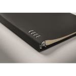 Cahier rechargeable A5 avec couverture en PU recyclé et pages lignées couleur noir quatrième vue photographique