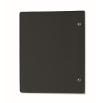Cahier rechargeable A5 avec couverture en PU recyclé et pages lignées couleur noir huitième vue