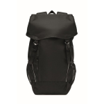 Sac à dos de sport en RPET 600D avec détails réfléchissants 15 L couleur noir troisième vue