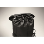 Sac à dos de sport en RPET 600D avec détails réfléchissants 15 L couleur noir cinquième vue photographique