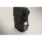 Sac à dos de sport en RPET 600D avec détails réfléchissants 15 L couleur noir sixième vue photographique