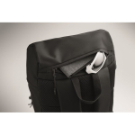 Sac à dos de sport en RPET 600D avec détails réfléchissants 15 L couleur noir septième vue photographique