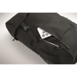 Sac à dos de sport en RPET 600D avec détails réfléchissants 15 L couleur noir vue thématique photographique