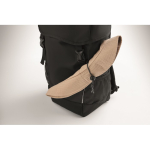 Sac à dos de sport en RPET 600D avec détails réfléchissants 15 L couleur noir vue photographique