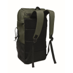 Sac à dos de sport en RPET 600D avec détails réfléchissants 15 L couleur vert foncé deuxième vue