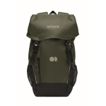 Sac à dos de sport en RPET 600D avec détails réfléchissants 15 L couleur vert foncé troisième vue principale