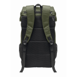 Sac à dos de sport en RPET 600D avec détails réfléchissants 15 L couleur vert foncé quatrième vue