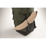 Sac à dos de sport en RPET 600D avec détails réfléchissants 15 L couleur vert foncé vue photographique