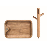Plateau en bois d’acacia pour les petits objets du quotidien couleur bois septième vue