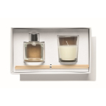 Set parfum vanille avec diffuseur de parfum et bougie en cire végétale couleur transparent deuxième vue