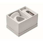 Set diffuseur d'arômes en céramique avec bougie et huile de vanille couleur blanc huitième vue