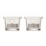 Bougeoir décoratif avec support en bois et en fer pour 2 bougies couleur bois septième vue