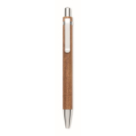 Stylo en bois d’acacia avec mécanisme à clic et encre bleue couleur bois deuxième vue