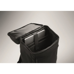 Sac à dos pour ordinateur en PU, doublure en RPET et compartiment 15'' couleur noir cinquième vue photographique