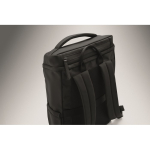 Sac à dos pour ordinateur en PU, doublure en RPET et compartiment 15'' couleur noir septième vue photographique