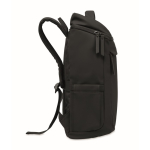 Sac à dos pour ordinateur en PU, doublure en RPET et compartiment 15'' couleur noir