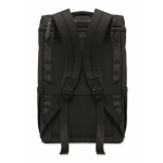 Sac à dos pour ordinateur en PU, doublure en RPET et compartiment 15'' couleur noir