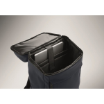 Sac à dos pour ordinateur en PU, doublure en RPET et compartiment 15'' couleur bleu marine cinquième vue photographique