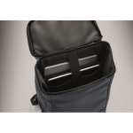 Sac à dos pour ordinateur en PU, doublure en RPET et compartiment 15'' couleur bleu marine sixième vue photographique