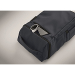 Sac à dos pour ordinateur en PU, doublure en RPET et compartiment 15'' couleur bleu marine vue thématique photographique