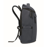 Sac à dos pour ordinateur en PU, doublure en RPET et compartiment 15'' couleur bleu marine