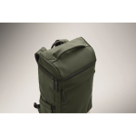 Sac à dos pour ordinateur en PU, doublure en RPET et compartiment 15'' couleur vert foncé troisième vue photographique